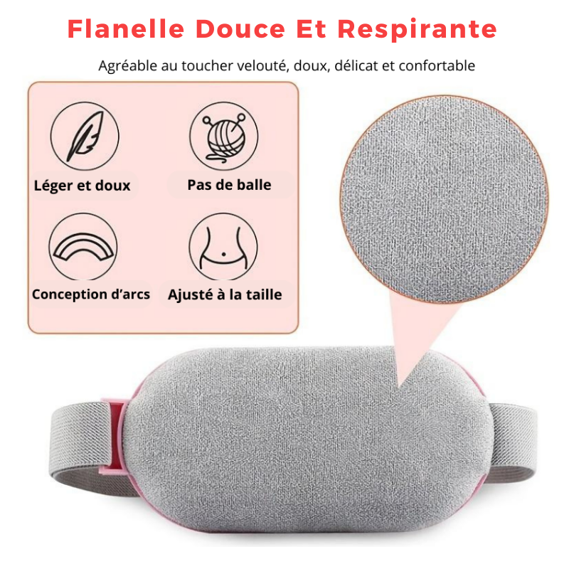 Ceinture chauffante et massante intelligente pour soulager les douleurs menstruelles .